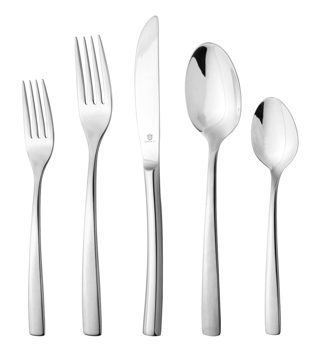 20 Piece Cravat Flatware Utensil Set With Stainless Steel Silverware Metal Service Matte Silver