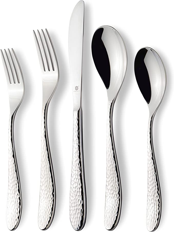 Marettimo Hammered 80-Piece Silverware Set – DANIALLI