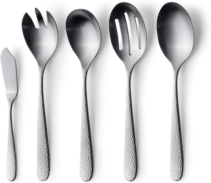 Fidenza Hammered 10 Piece Matte Serving Set