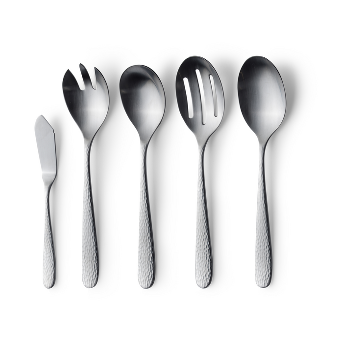 Fidenza Hammered 10 Piece Matte Serving Set